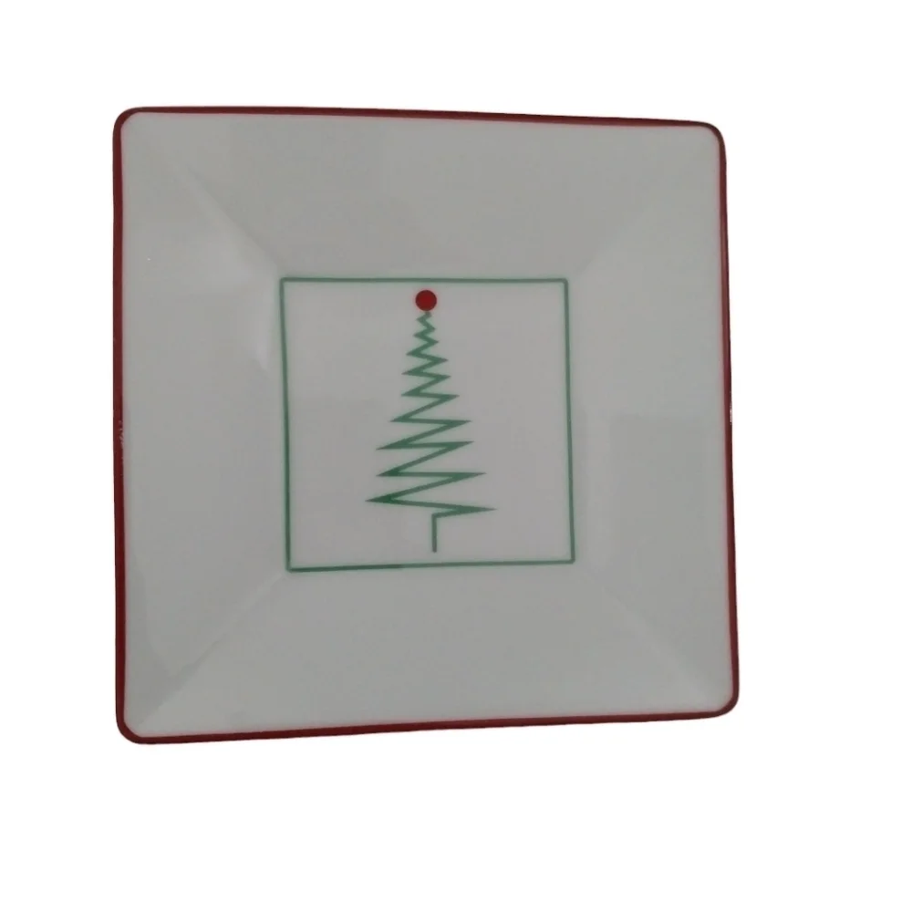 Crate & Barrel christmas plates appetizer plates